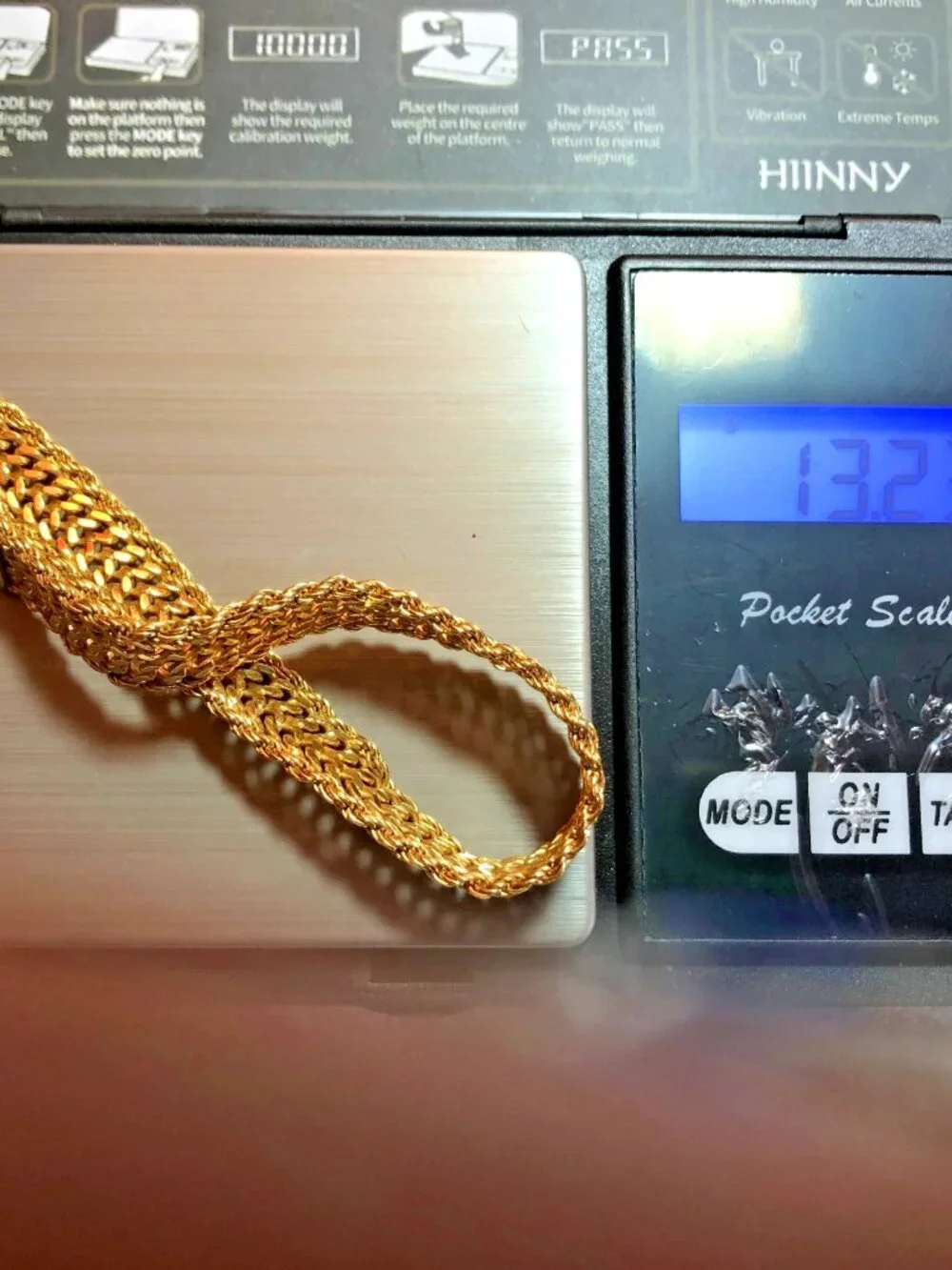 Sterling 925 / gold vermeil Italy 3/8